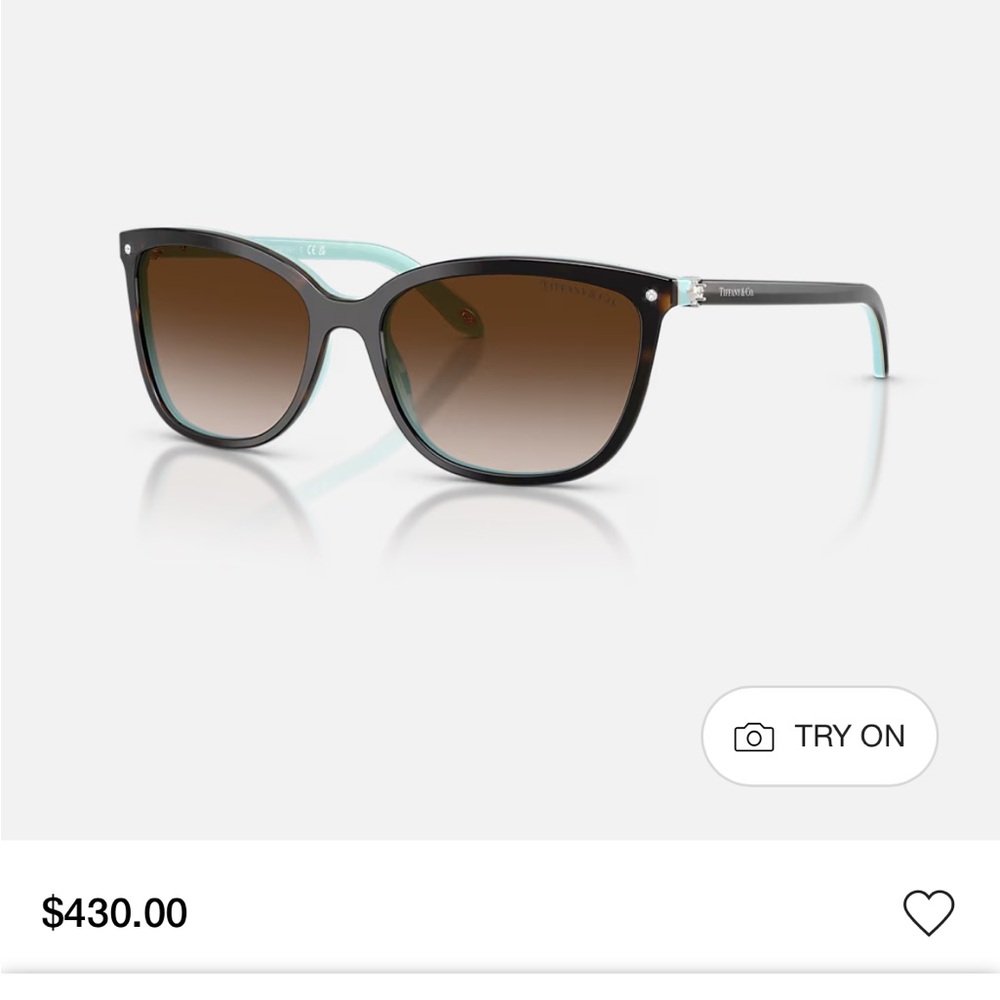 Tiffany & Co. Havana Brown Gradient Sunglasses with Tiffany Blue Accents! New 😎 - Picture 2 of 16